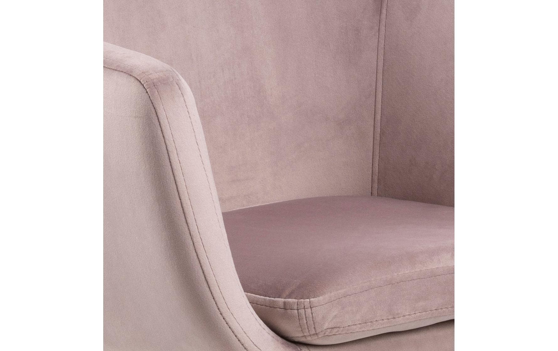 AC Design Bürostuhl Nora, mit Polsterrücken und Armlehnen, Dusty Rose - MEGART
