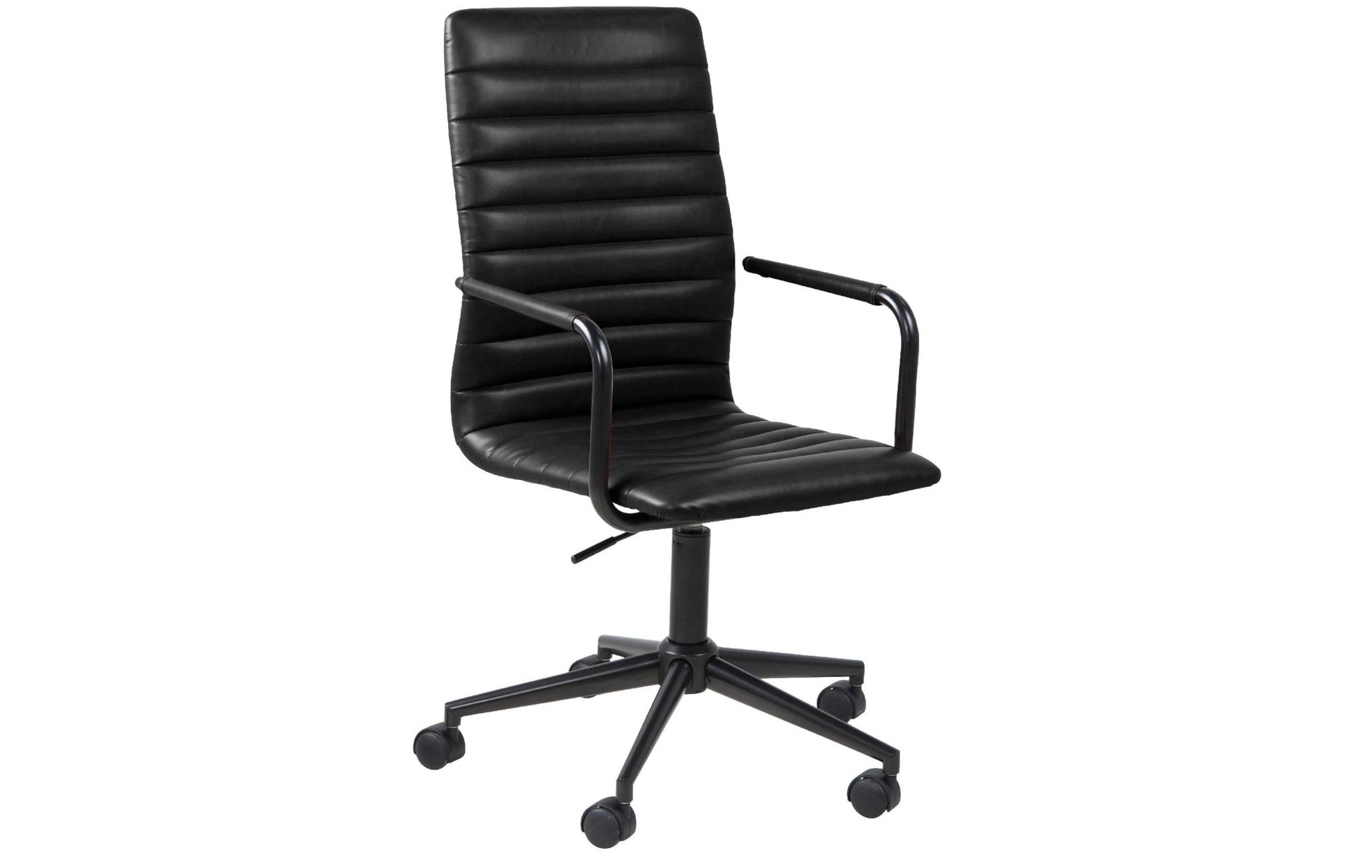 AC Design Bürostuhl Winslow, mit Polsterrücken und Armlehnen, Schwarz - MEGART