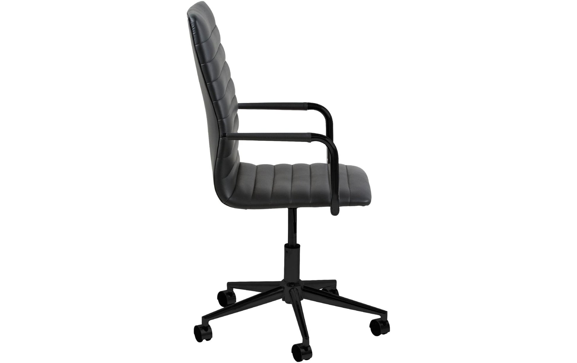 AC Design Bürostuhl Winslow, mit Polsterrücken und Armlehnen, Schwarz - MEGART