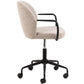 AC Design Bürostuhl Patricia, mit Polsterrücken und Armlehnen, Beige - MEGART