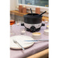 Fondue - Set Alpy 9 Teile, Schwarz/Weiss - MEGART