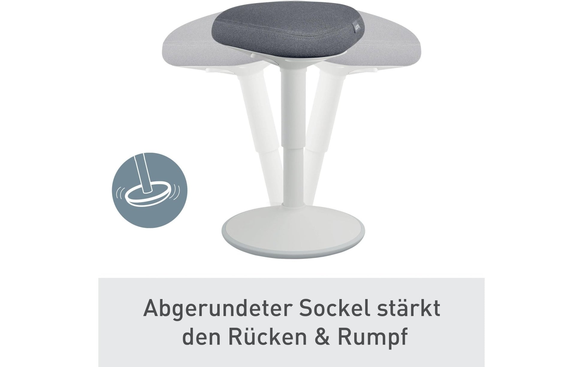 Leitz Ergo Active Sitzhocker Hellgrau - MEGART