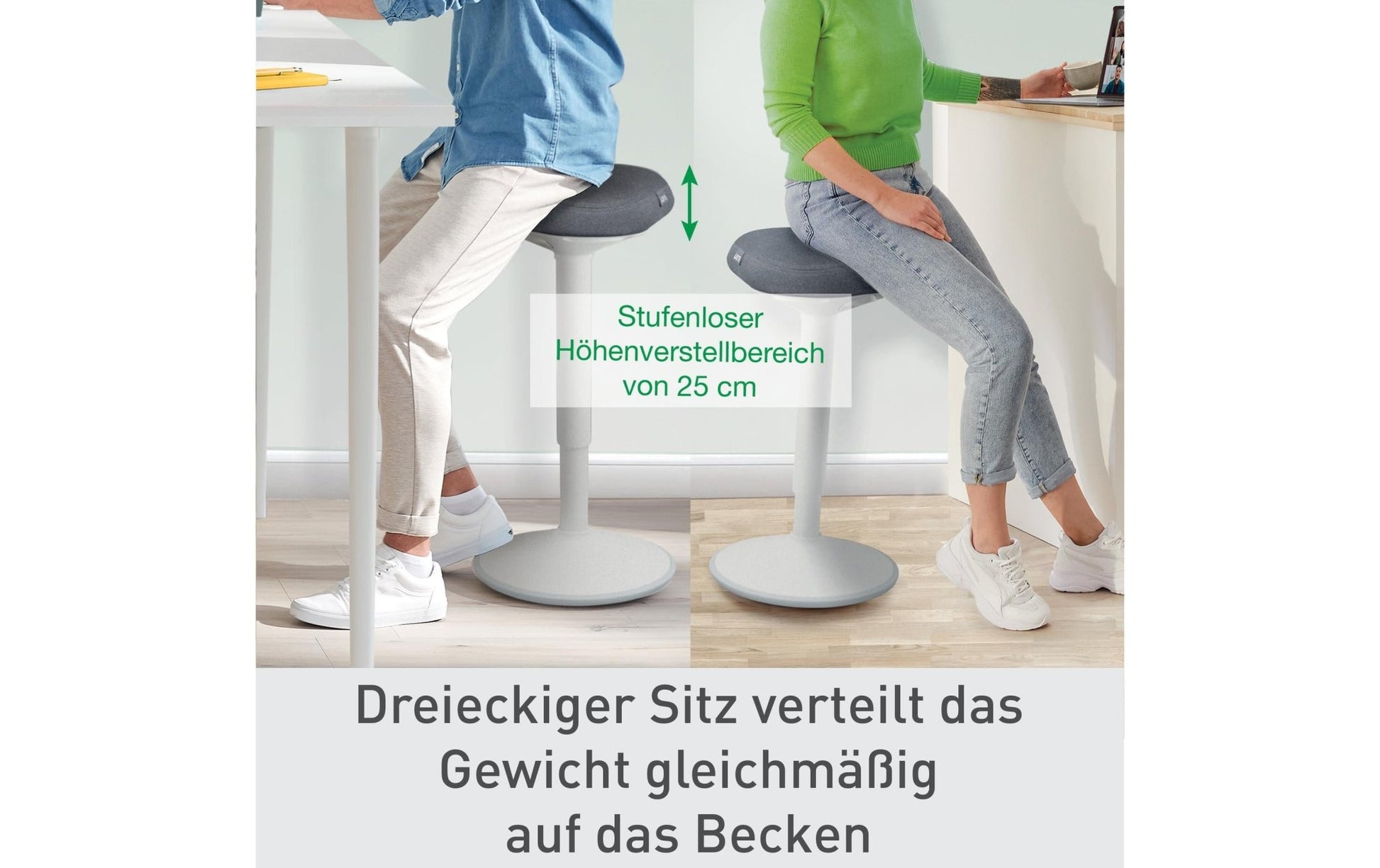 Leitz Ergo Active Stehhocker Hellgrau - MEGART