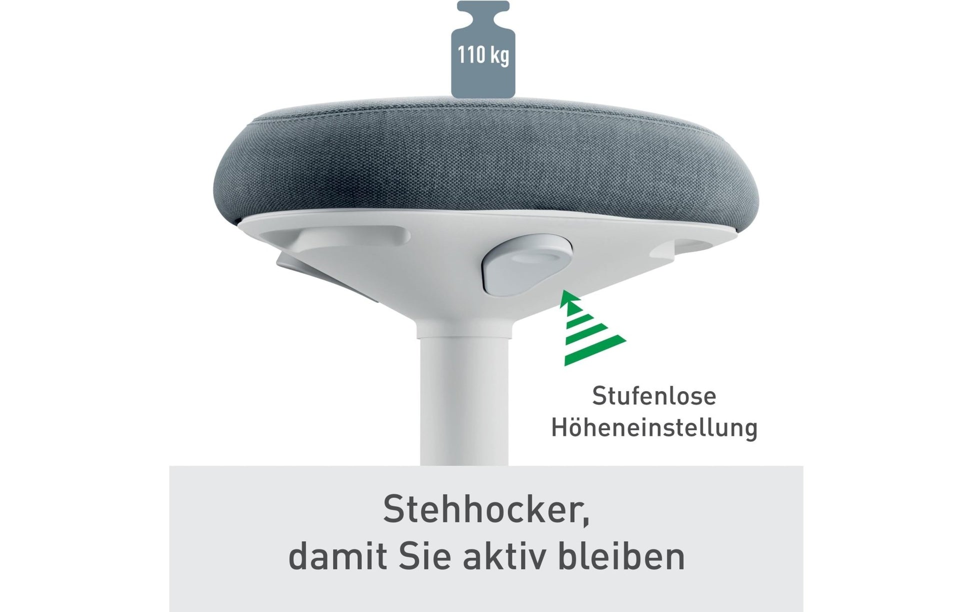 Leitz Ergo Active Stehhocker Hellgrau - MEGART
