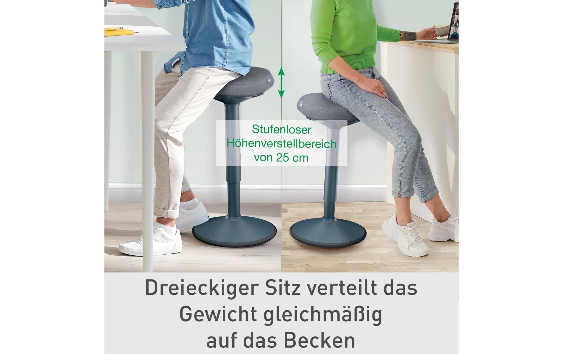 Leitz Ergo Active Stehhocker Dunkelgrau - MEGART