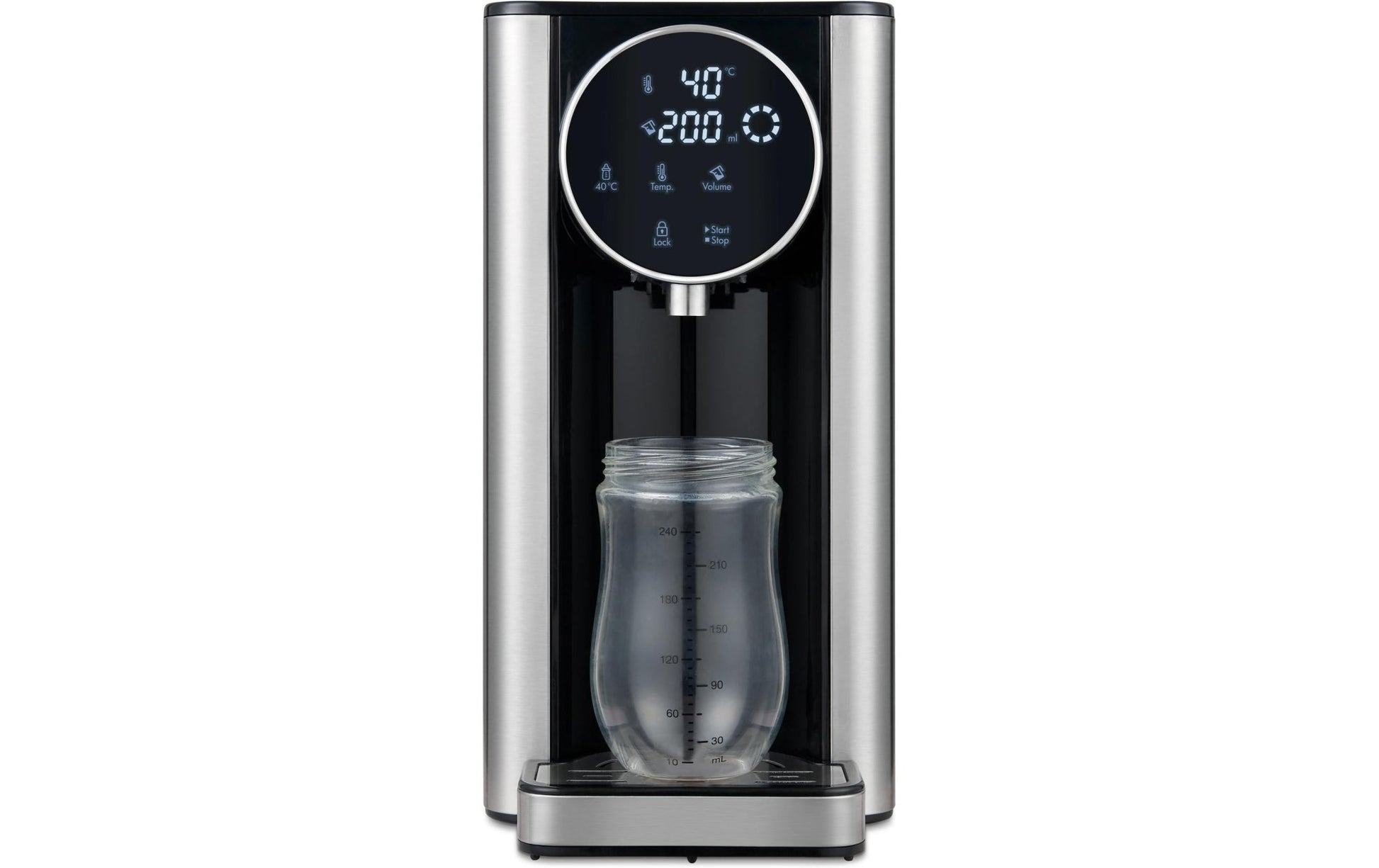 Heisswasserspender Silver Stream 2.7 l, Schwarz/Silber - MEGART