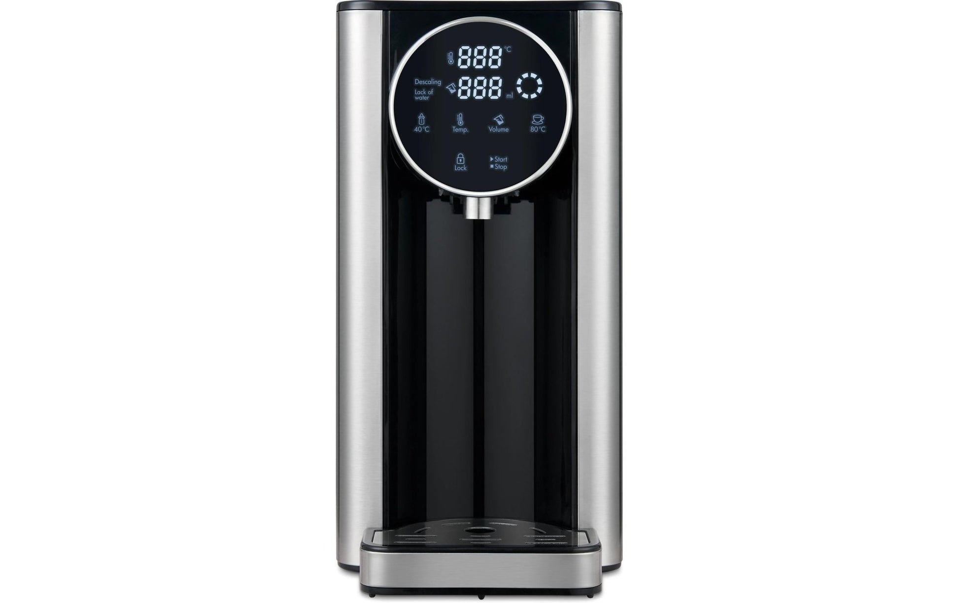 Heisswasserspender Silver Stream 2.7 l, Schwarz/Silber - MEGART