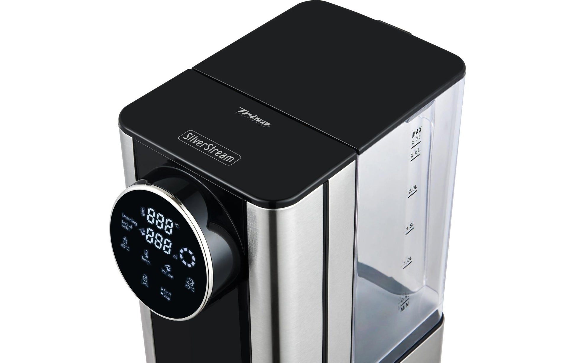 Heisswasserspender Silver Stream 2.7 l, Schwarz/Silber - MEGART