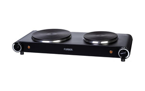 Doppelkochplatte Schwarz, 1500 W / 1000 W - MEGART