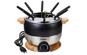 Fondue - Set Chalet 11 Teile, Schwarz/Silber - MEGART