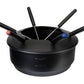 Fondue - Set Alpy 9 Teile, Schwarz/Weiss - MEGART