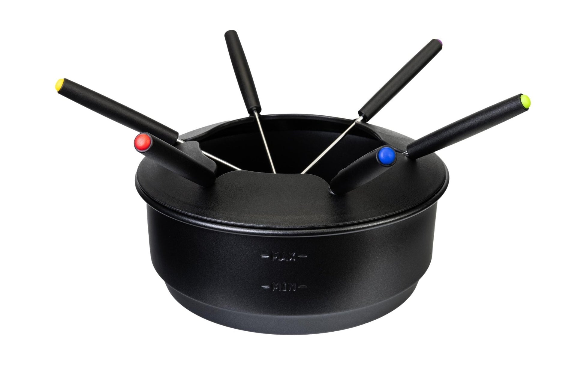 Fondue - Set Alpy 9 Teile, Schwarz/Weiss - MEGART