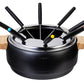 Fondue - Set Chalet 11 Teile, Schwarz/Silber - MEGART