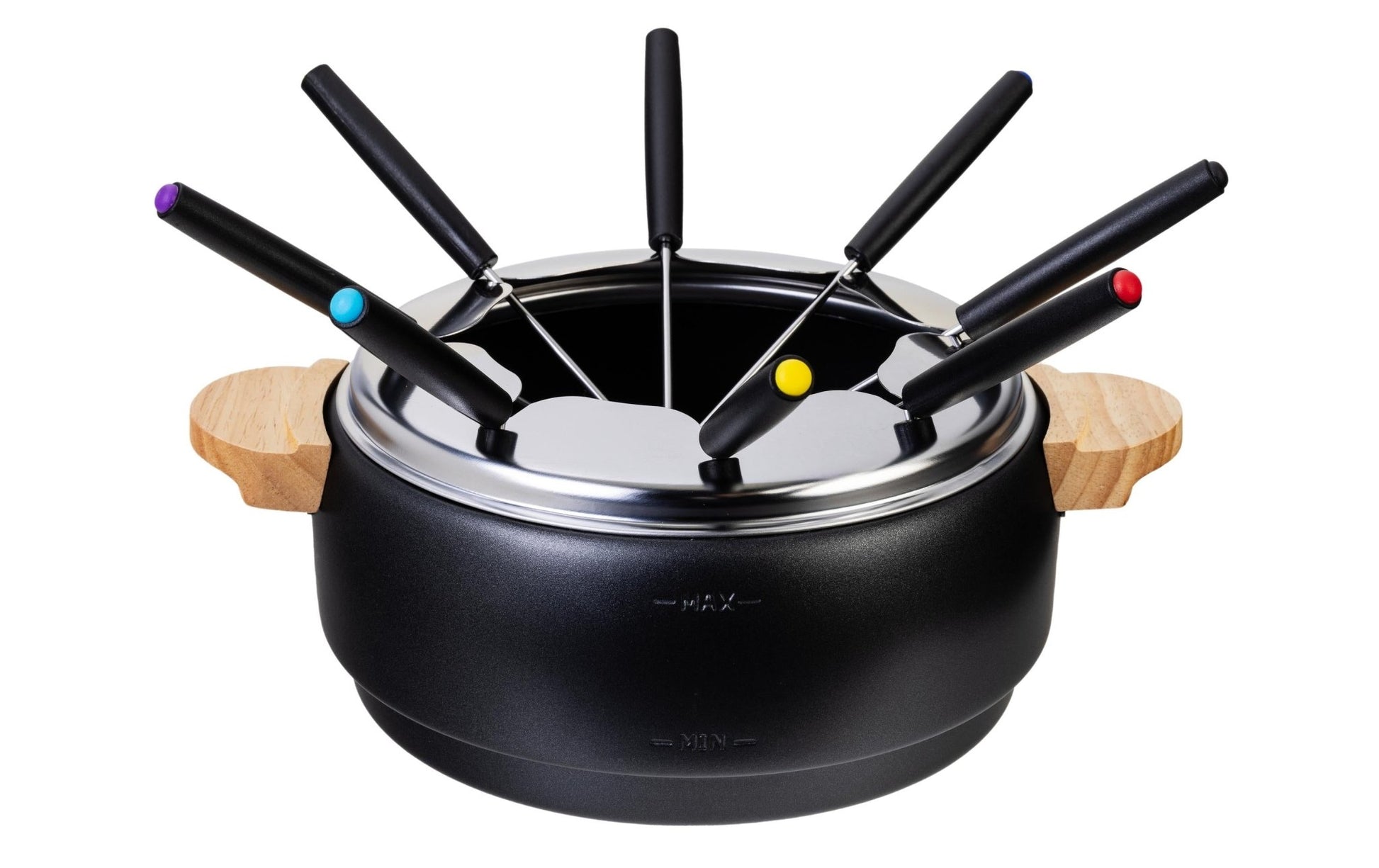 Fondue - Set Chalet 11 Teile, Schwarz/Silber - MEGART
