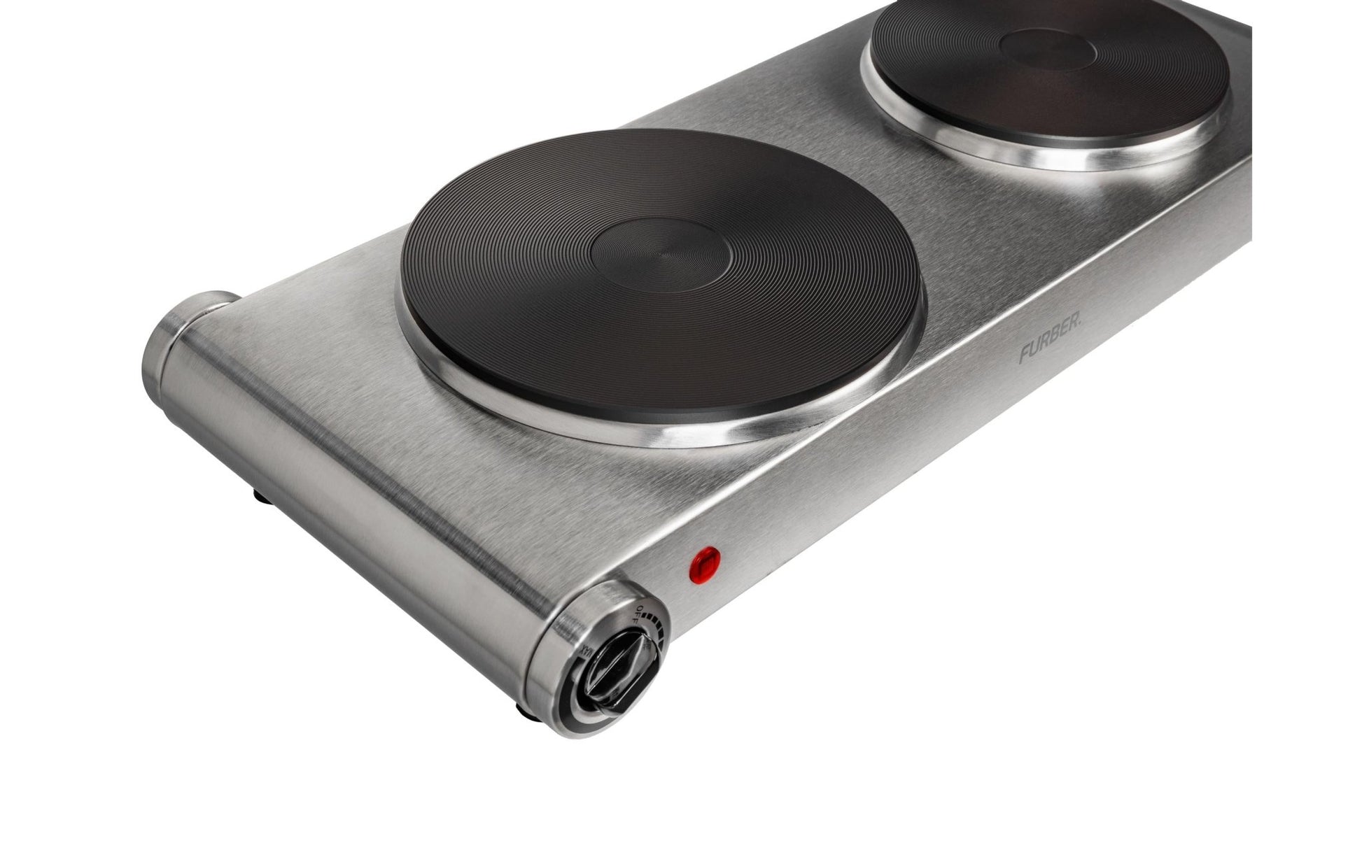 Doppelkochplatte Silber, 1500 W / 1000 W - MEGART