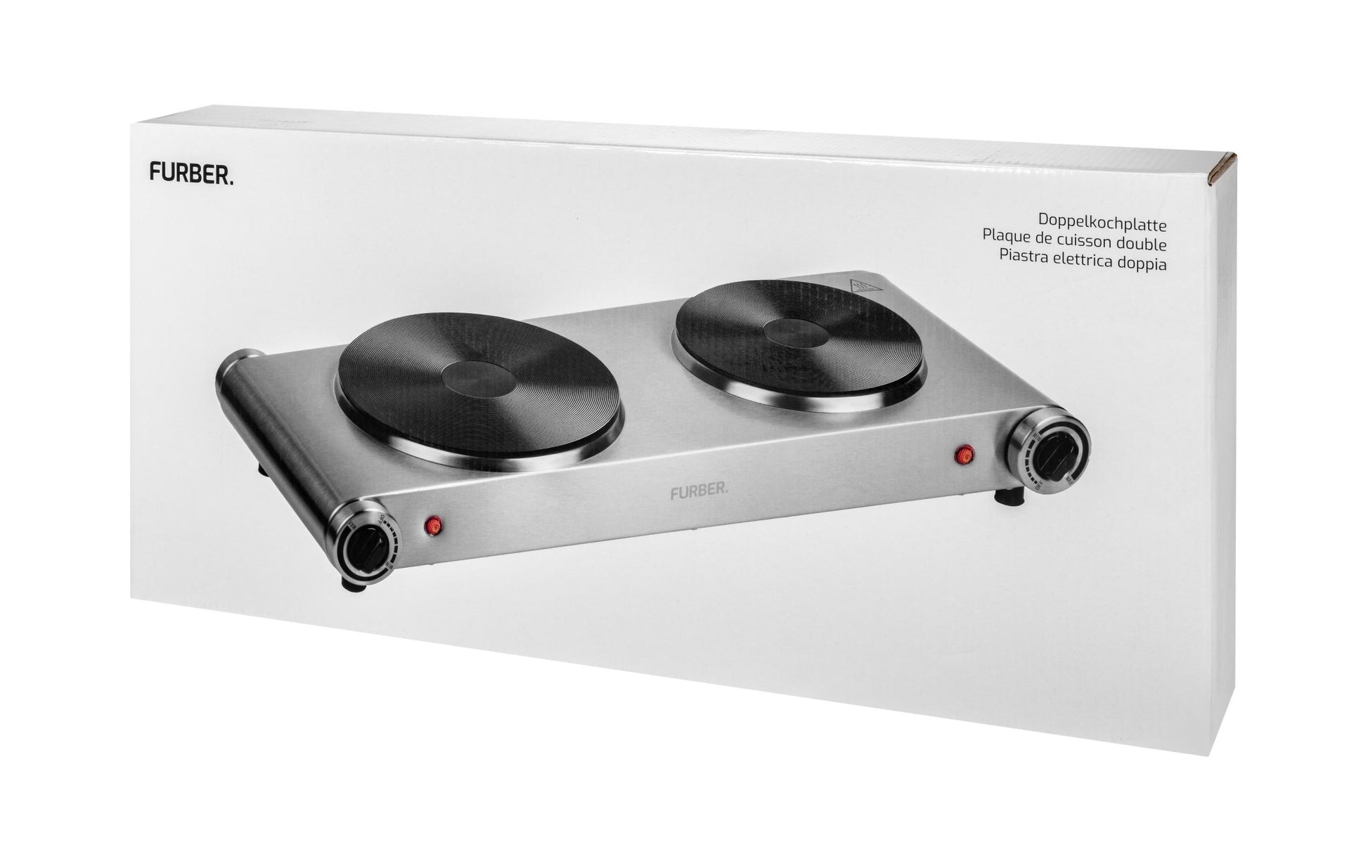 Doppelkochplatte Silber, 1500 W / 1000 W - MEGART
