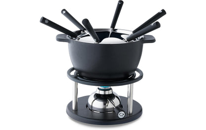 Fleischfondue - Set Twin 10 Teile, Schwarz - MEGART
