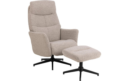Sessel London Stahl/Textil, Beige - MEGART