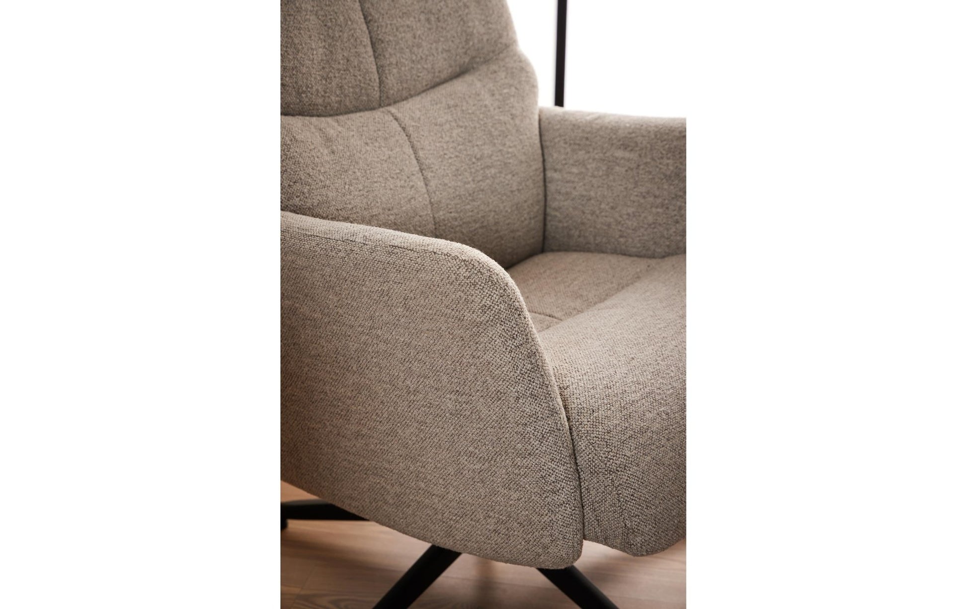 Sessel London Stahl/Textil, Beige - MEGART