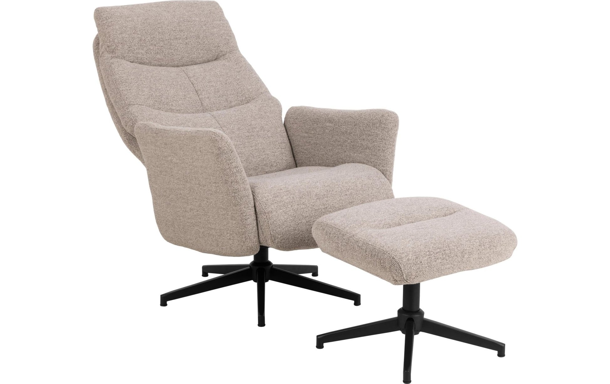 Sessel London Stahl/Textil, Beige - MEGART