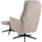Sessel London Stahl/Textil, Beige - MEGART