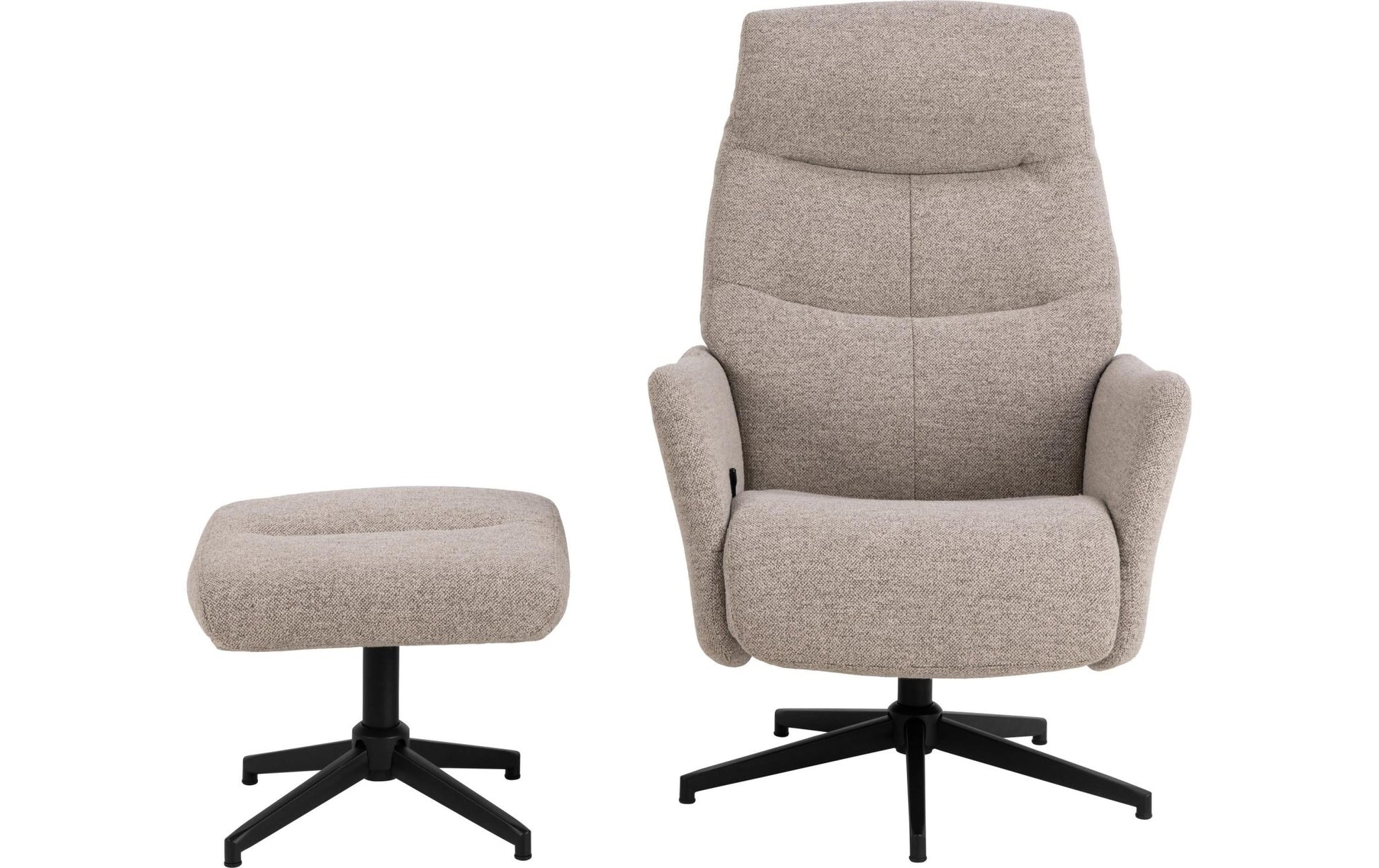 Sessel London Stahl/Textil, Beige - MEGART
