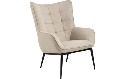 Sessel Redding Stahl/Textil, Beige - MEGART