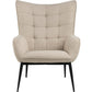 Sessel Redding Stahl/Textil, Beige - MEGART