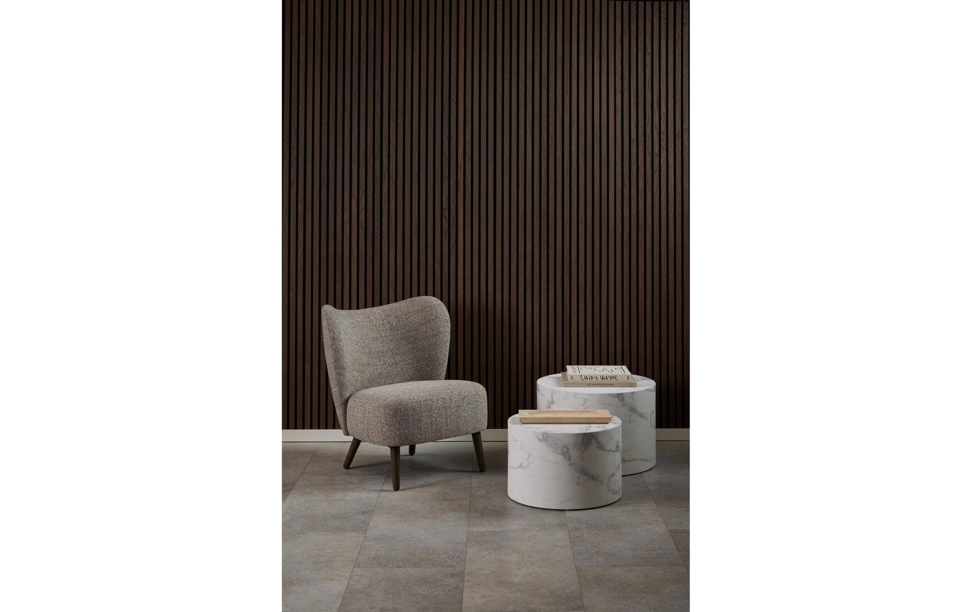 Sessel Elmont Eiche/Stahl, Beige - MEGART
