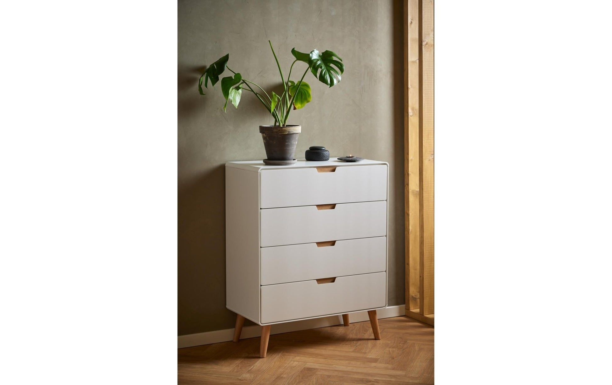 Kommode Lowell 80 x 100 cm, Weiss - MEGART