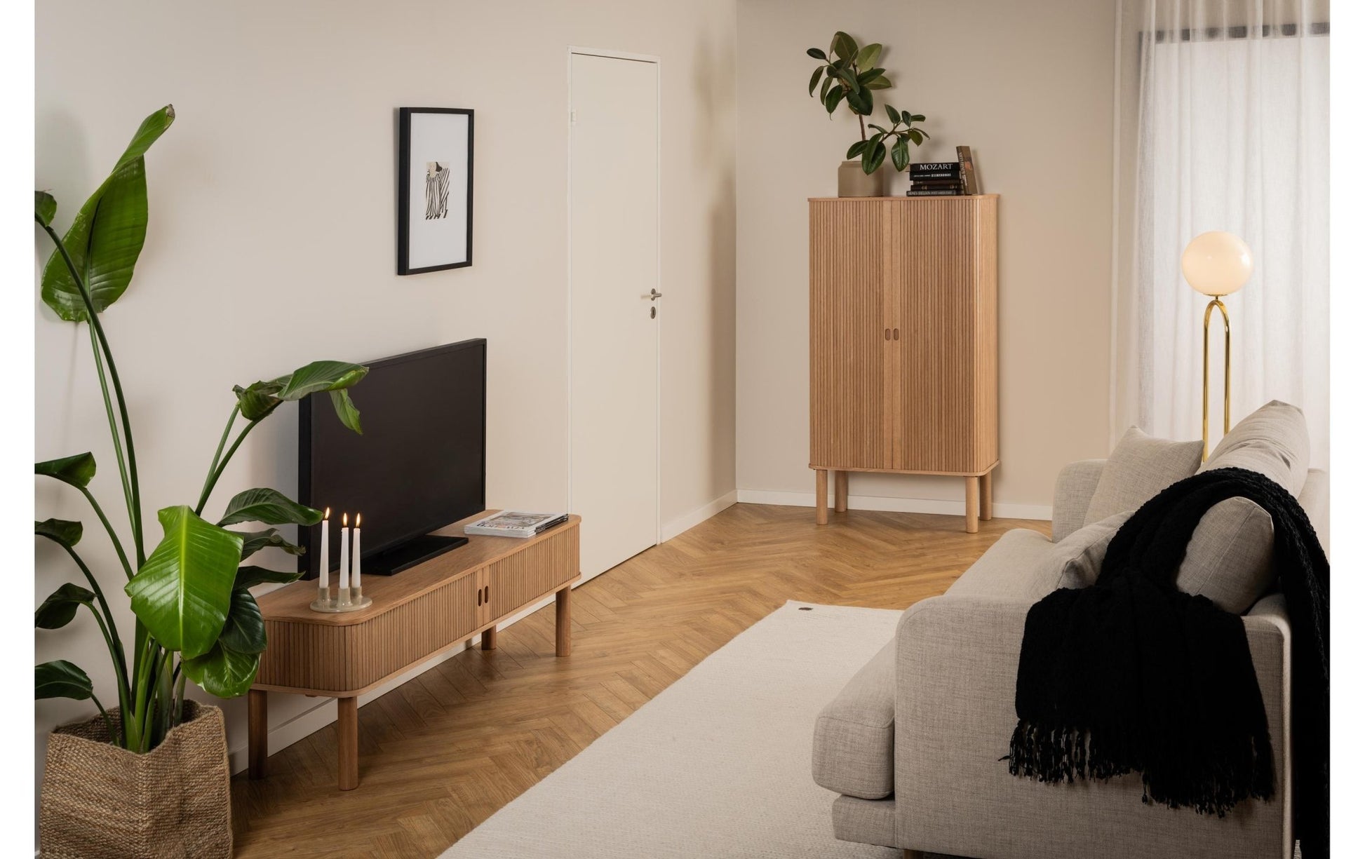 TV - Möbel Langley 140 x 40 cm, Braun - MEGART
