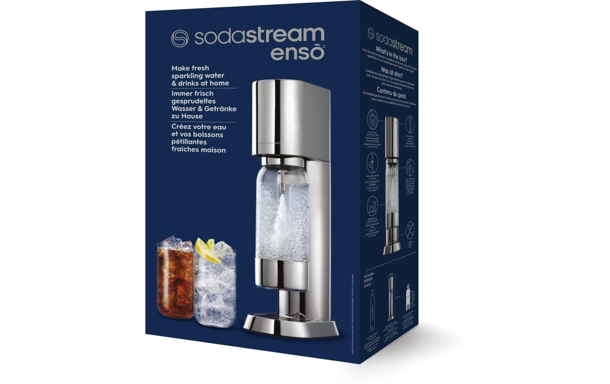 Wassersprudler Enso mit Quickconnect und Flasche Silber - MEGART