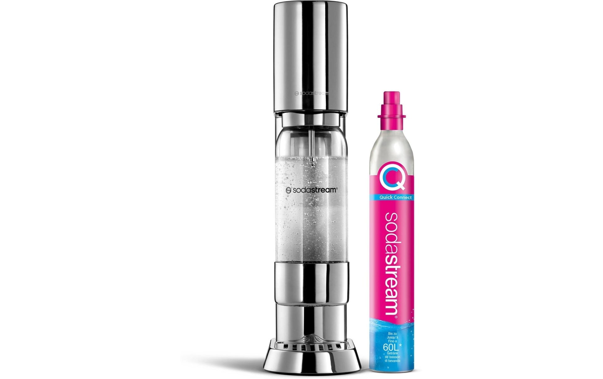 Wassersprudler Enso mit Quickconnect und Flasche Silber - MEGART