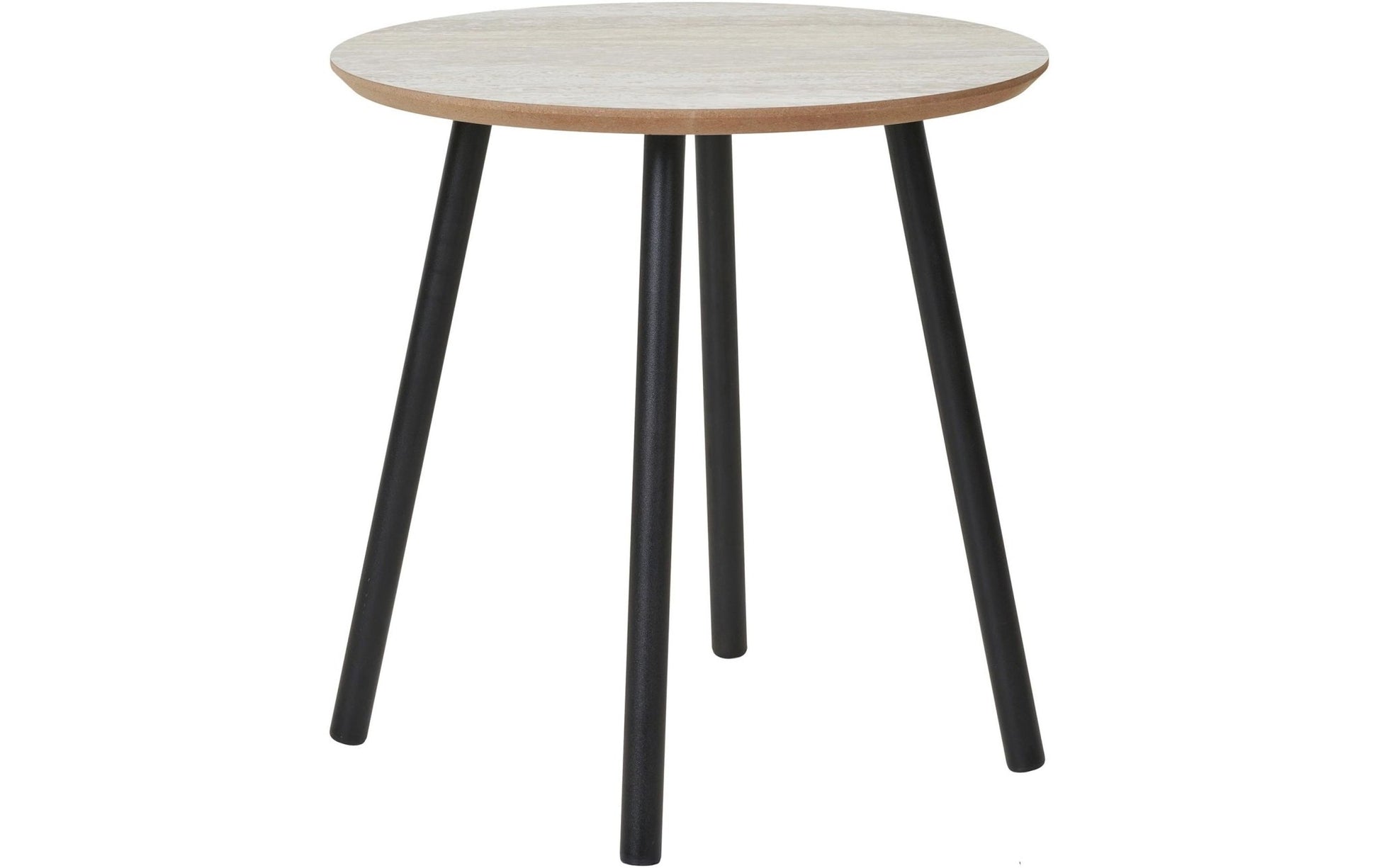 Beistelltisch Aalst 40 x 40 cm, Beige/Schwarz - MEGART