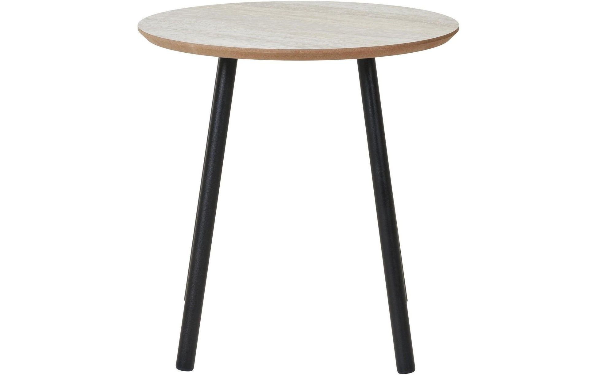 Beistelltisch Aalst 40 x 40 cm, Beige/Schwarz - MEGART
