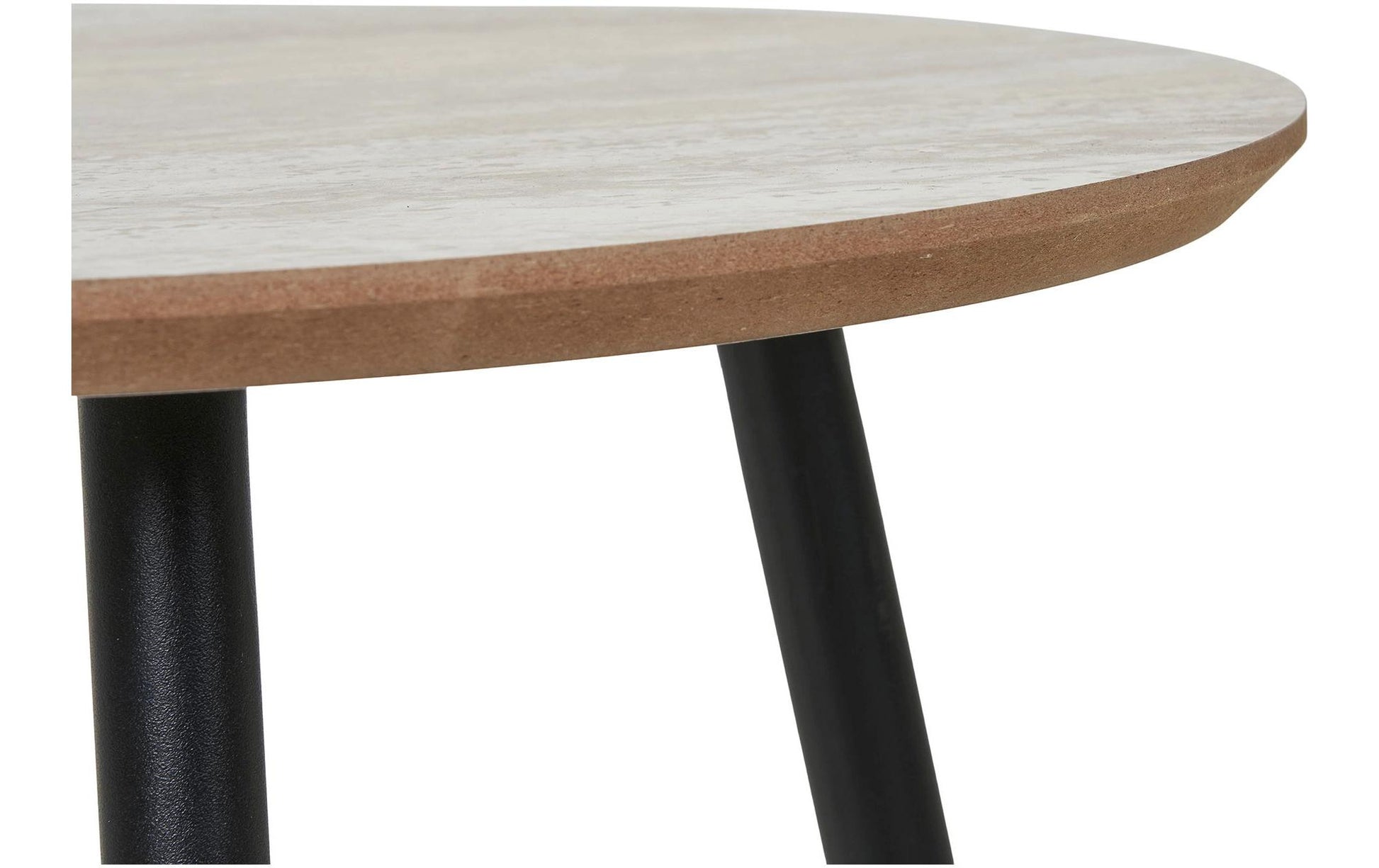Beistelltisch Aalst 40 x 40 cm, Beige/Schwarz - MEGART