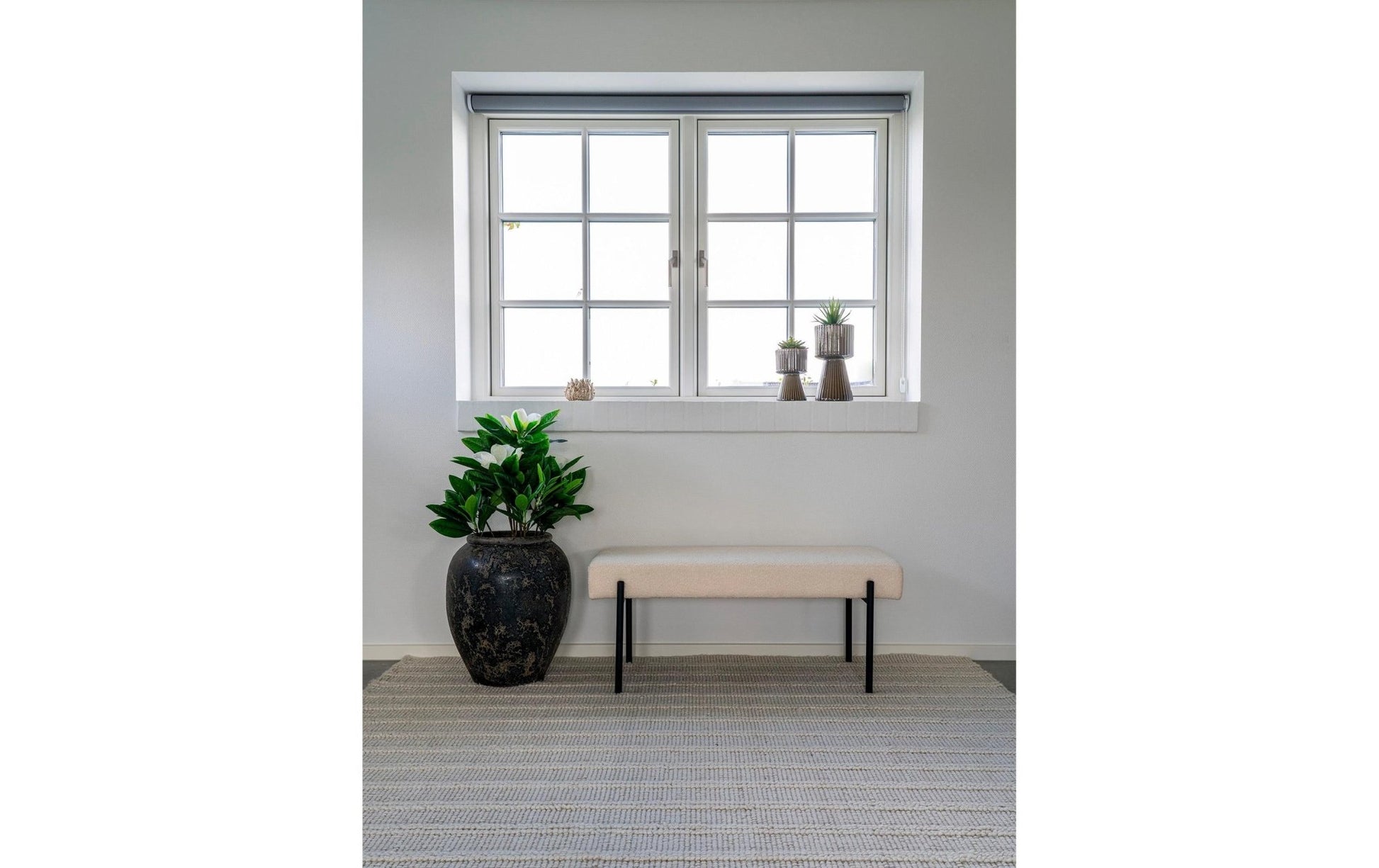 Sitzbank Swindon 100 x 42.5 cm, Weiss - MEGART