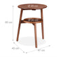 Beistelltisch mit 2 Ablagen 60 x 47 cm, Braun