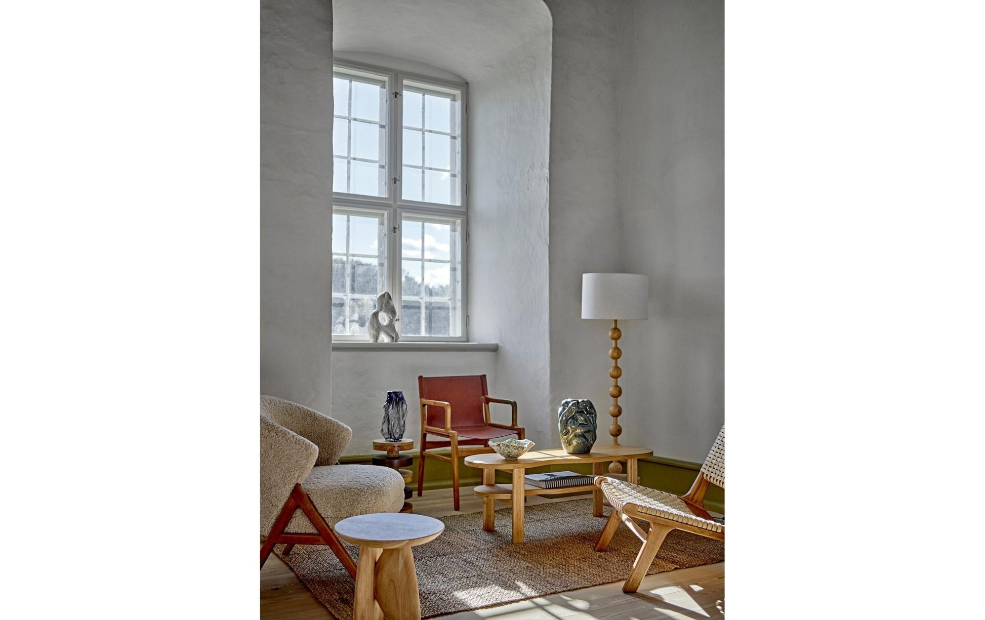 Sessel Camino Holz/Textil, Beige - MEGART