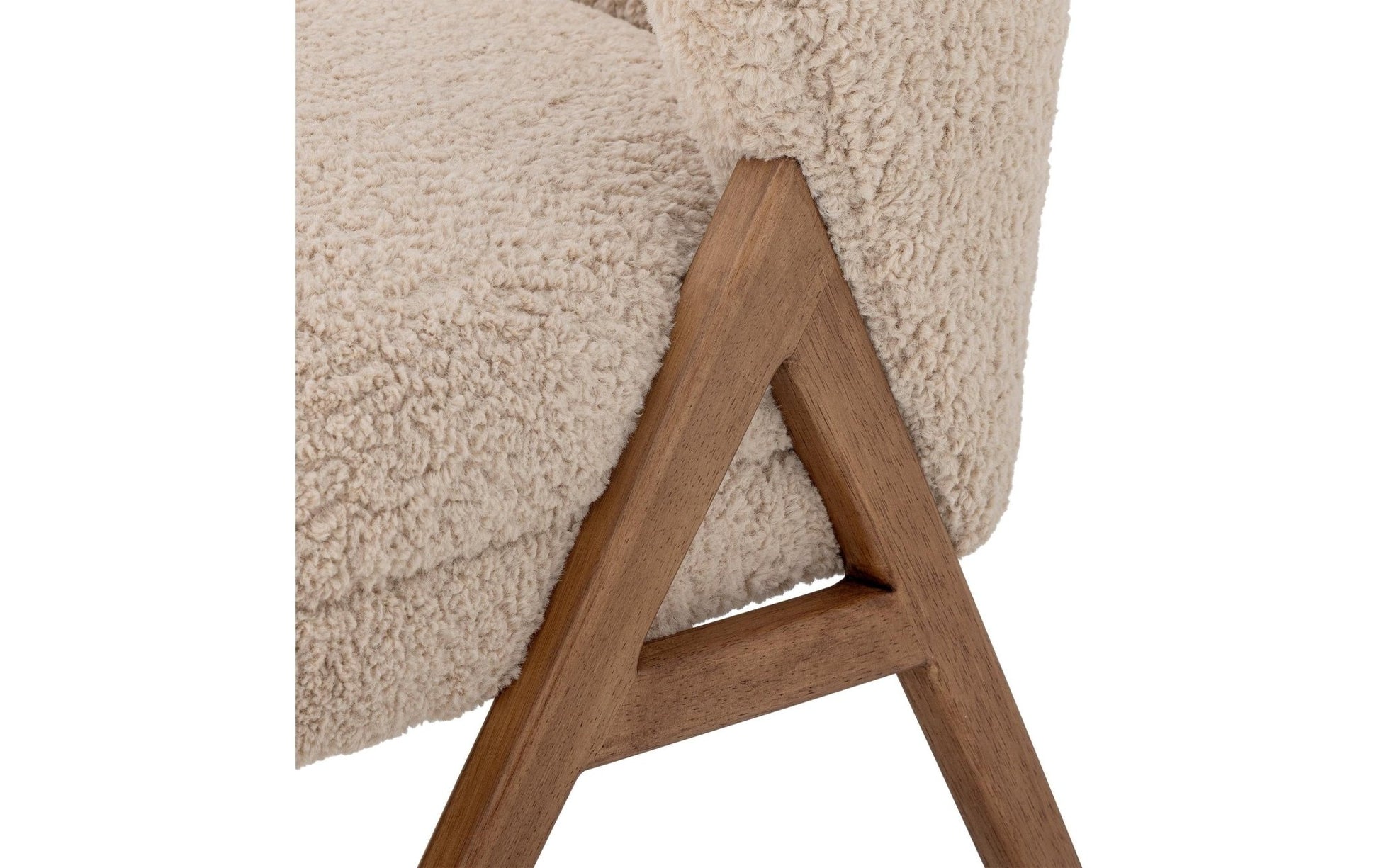 Sessel Camino Holz/Textil, Beige - MEGART