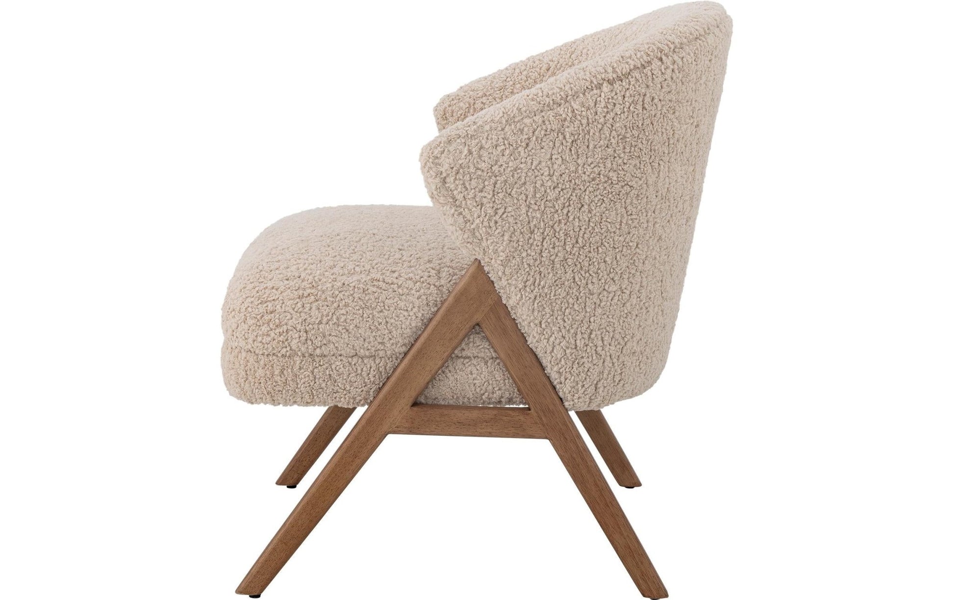 Sessel Camino Holz/Textil, Beige - MEGART