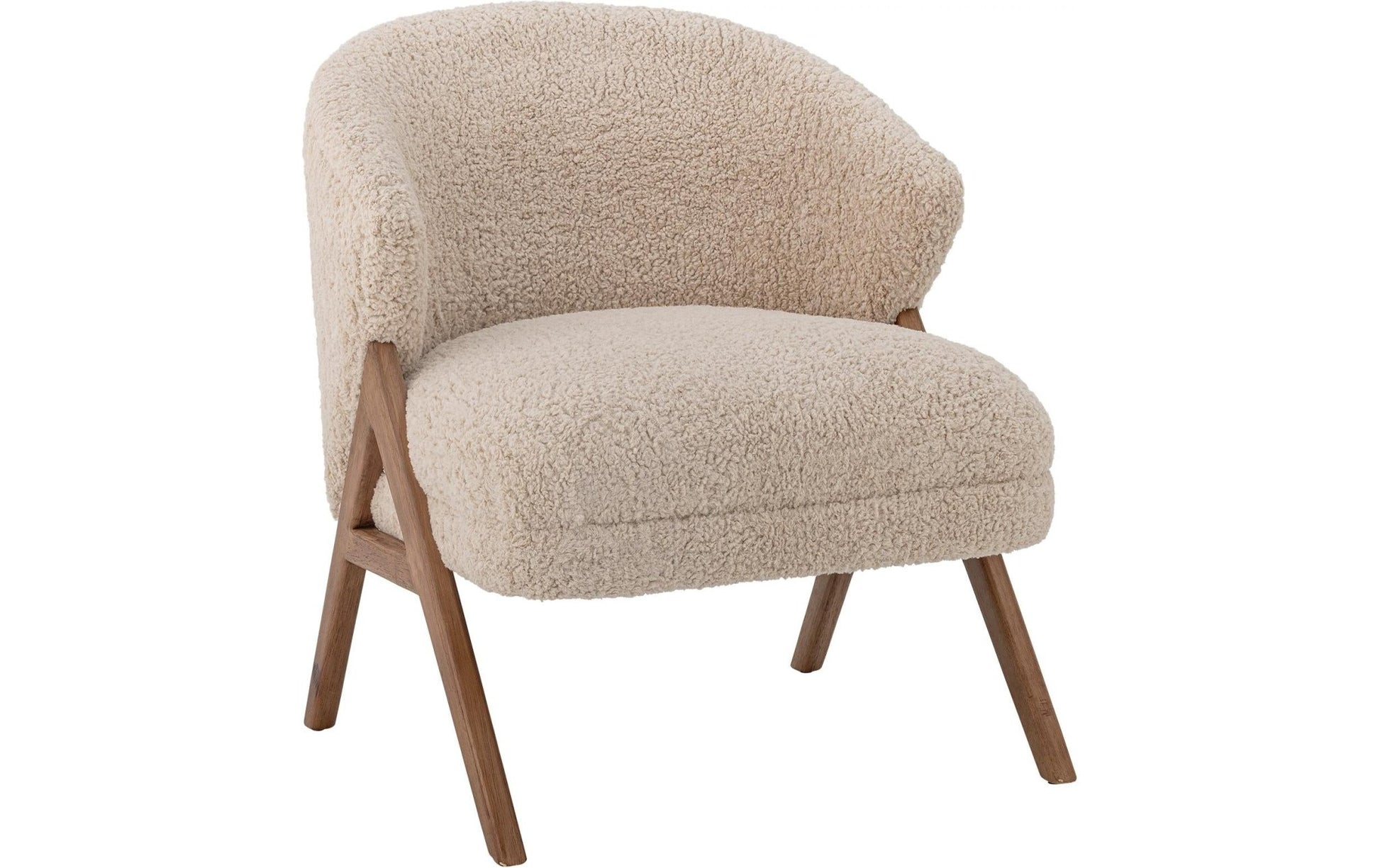 Sessel Camino Holz/Textil, Beige - MEGART