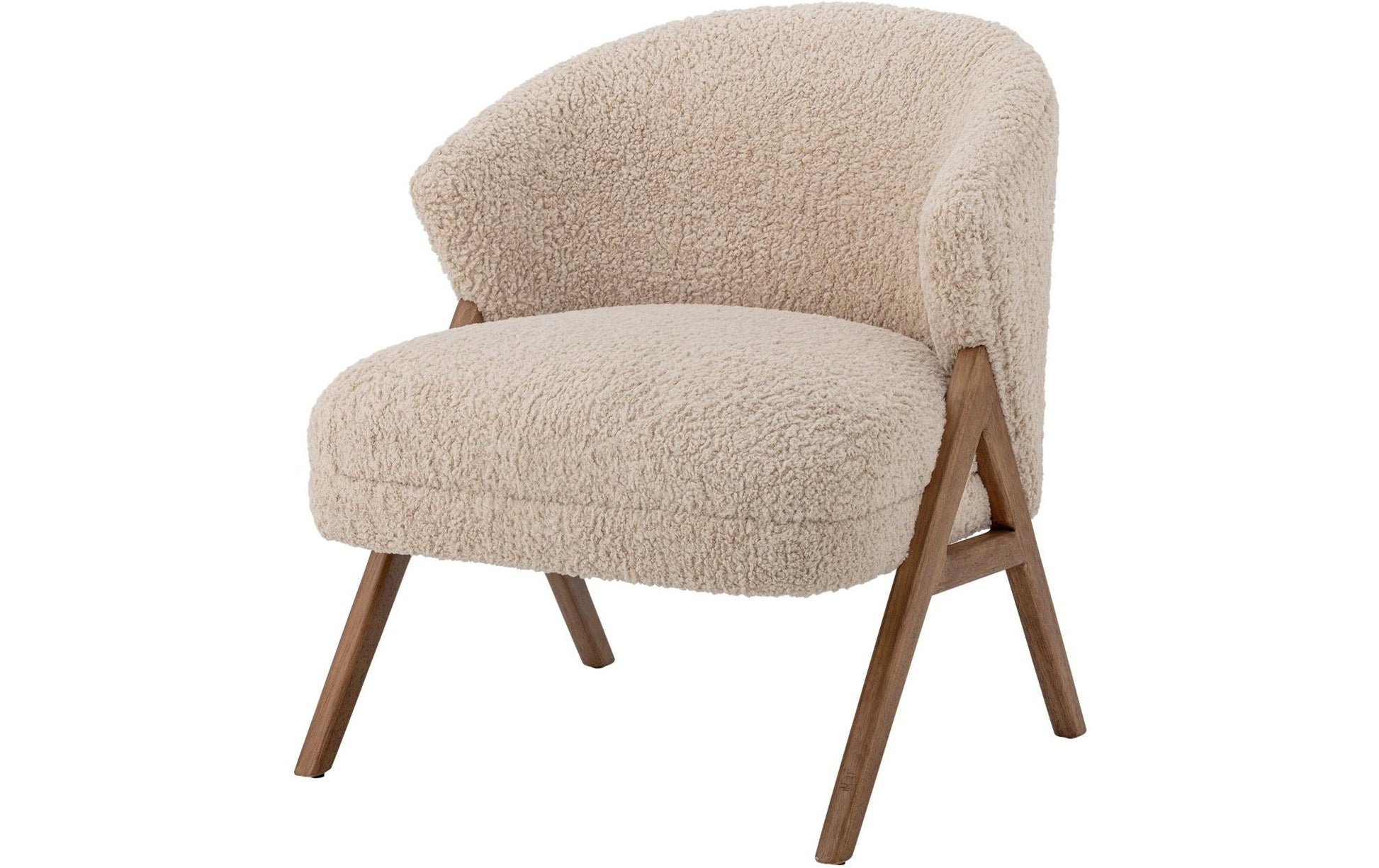Sessel Camino Holz/Textil, Beige - MEGART