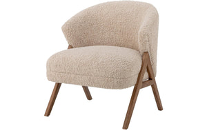 Sessel Camino Holz/Textil, Beige - MEGART