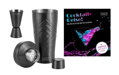 Cocktail - Set & Rezeptbuch 3 - teilig, 0.6 l, Smoke Gray/Grey - MEGART