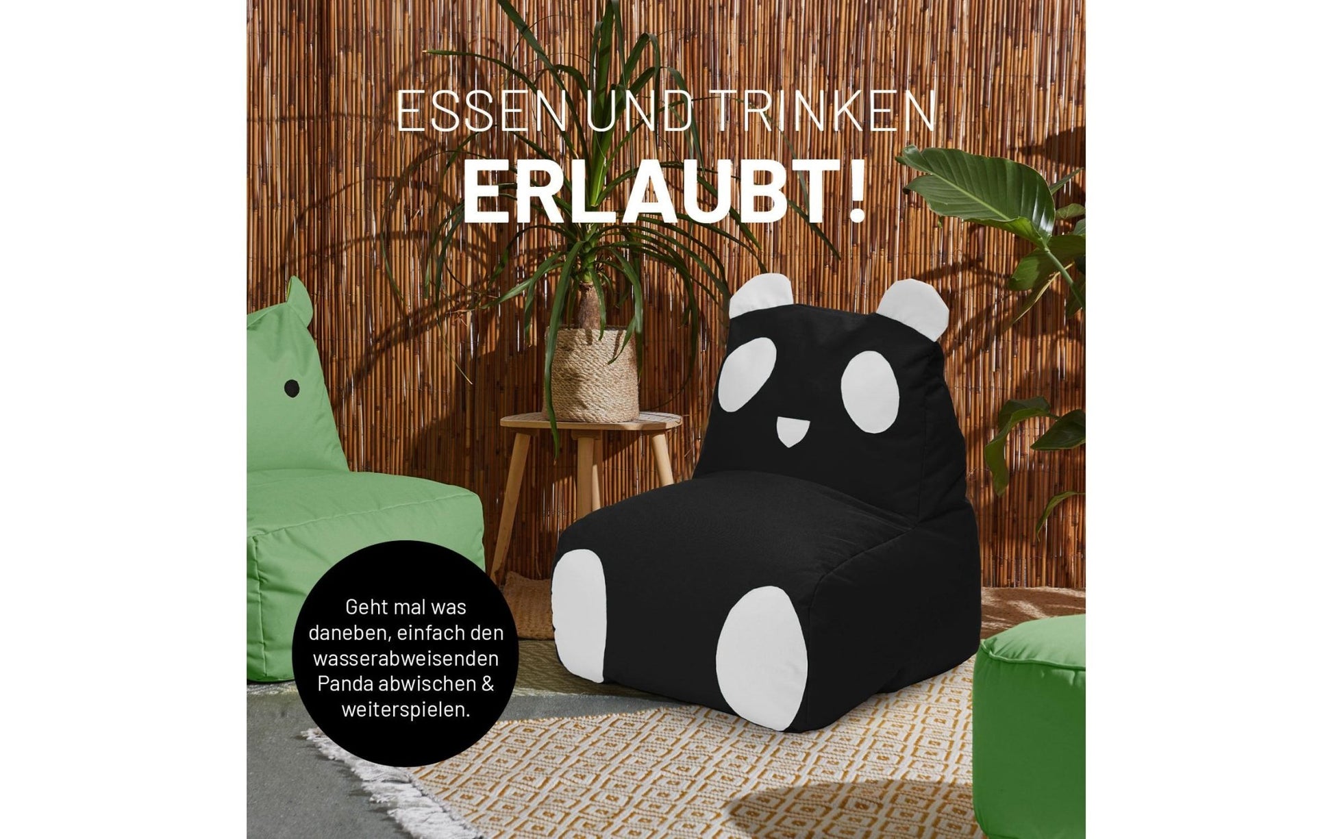 Sitzsack Panda 180 L, 75 x 65 cm - MEGART