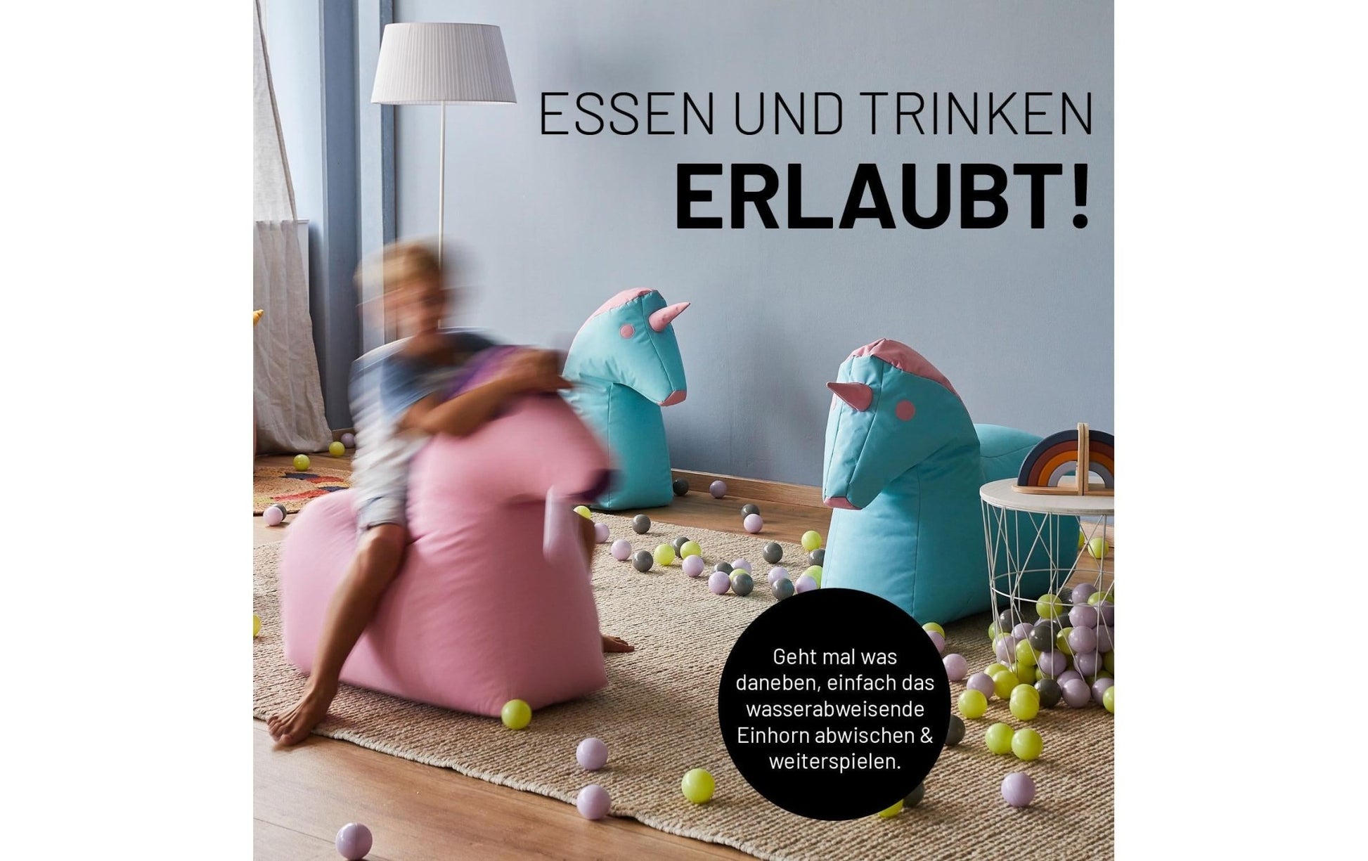 Sitzsack Einhorn 120 L, 75 x 65 cm - MEGART