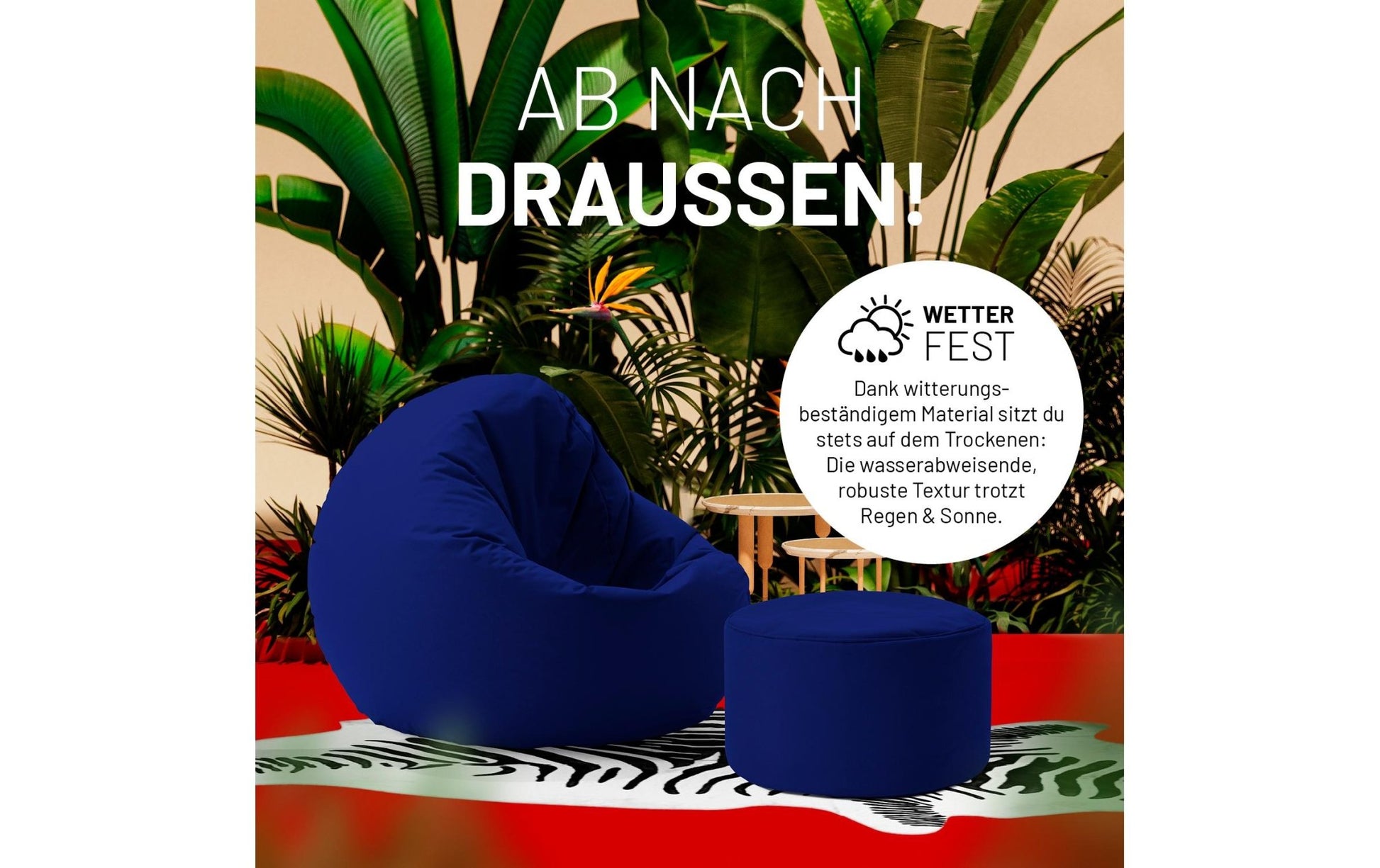 Sitzsack 45 x 25 cm, Navyblau - MEGART