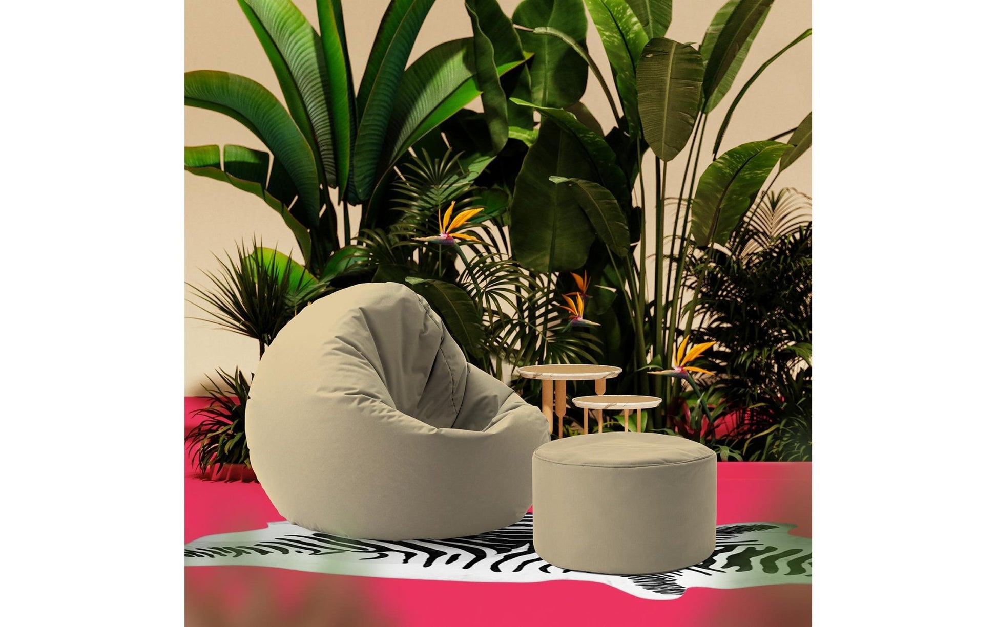 Sitzsack 45 x 25 cm, Beige - MEGART