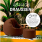 Poltrona a sacco 45 x 25 cm, marrone